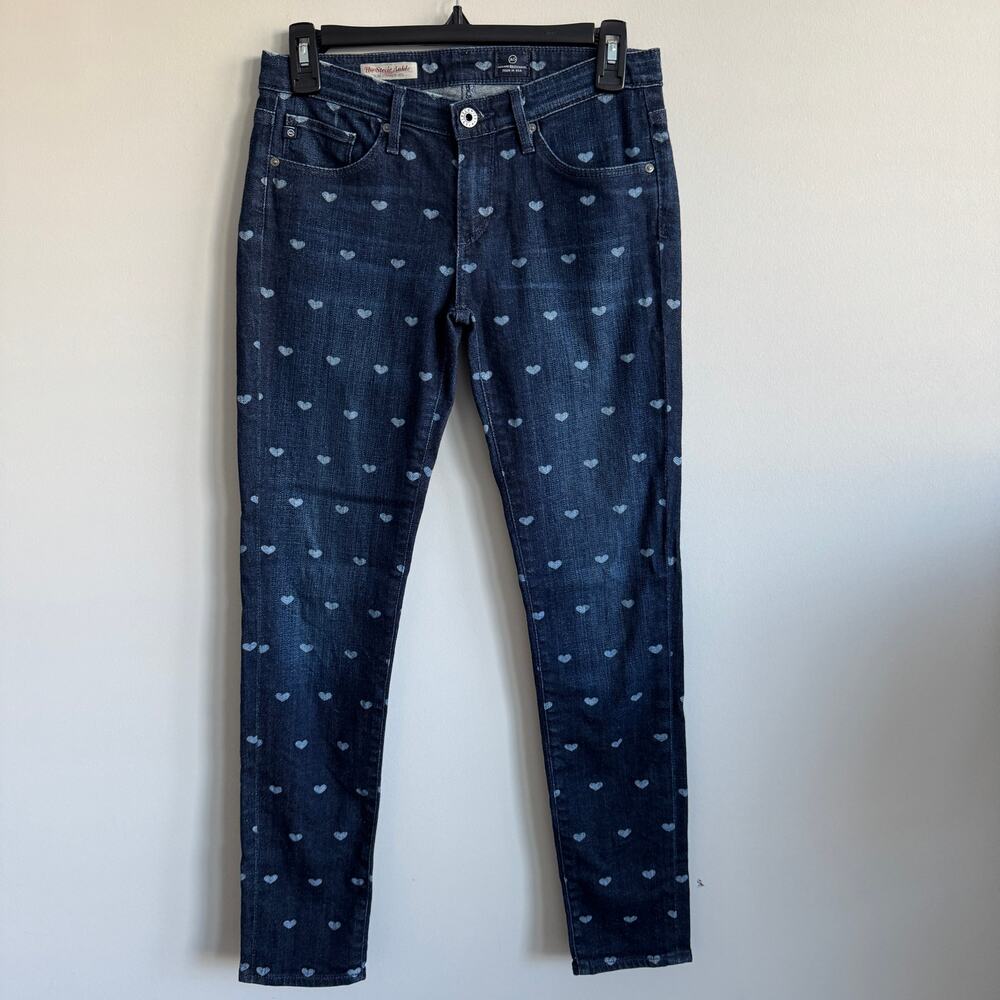 Adriano Goldschmied AG Stevie Ankle Jeans with Hearts Slim Straight Leg 26R